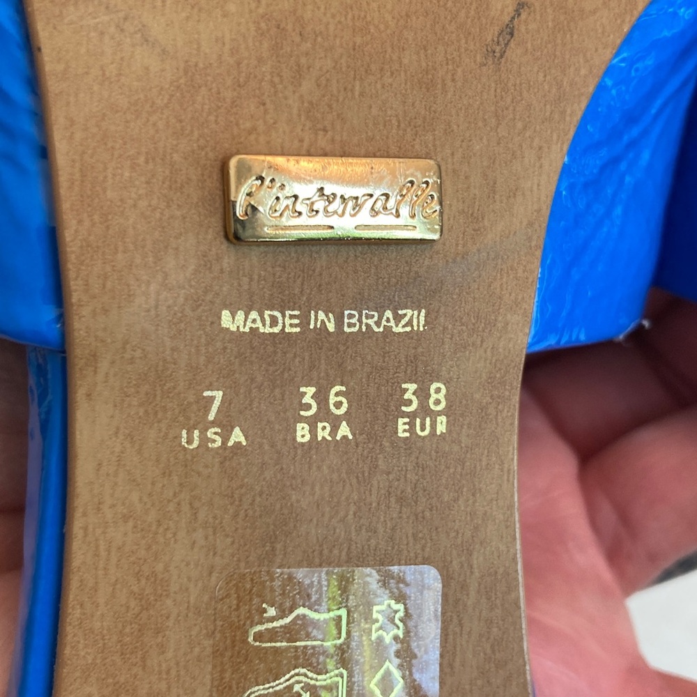 L'INTERVALLE Vibrant Blue Mules - Picture 3 of 6